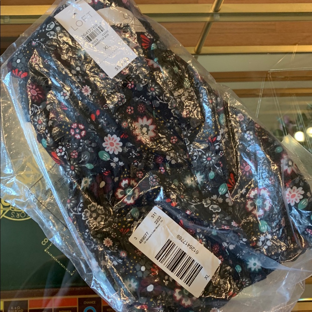 Loft Long Sleeve Floral Blouse - XL